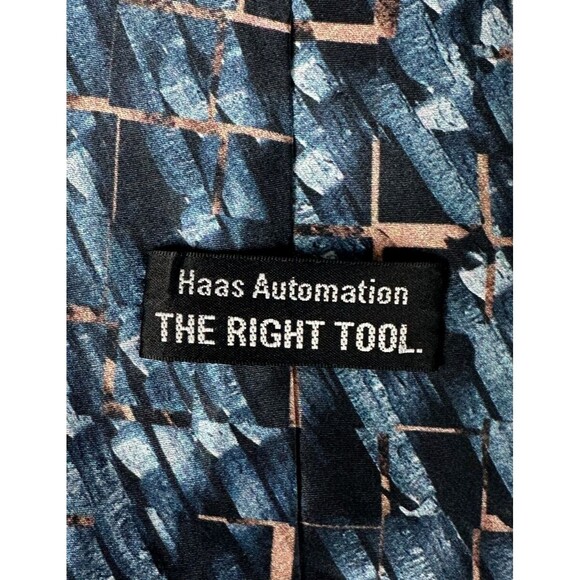 Haas Automation Blue 100% Silk Neck Tie Formula One 1 Haas F1 Team Racing - Picture 2 of 13